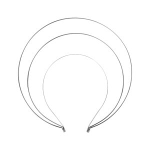 شريط راس بتصميم تاج هالو مكون من 3 طبقات بلون فضي من يوان هولوميد، تاج شعر متعدد الطبقات بقاعدة معدنية يمكنك تركيبه بنفسك، اكسسوارات شعر للجمال والعناية الشخصية للنساء