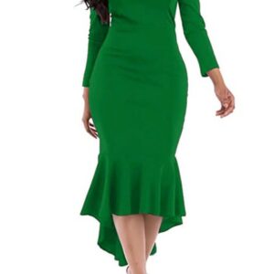 فستان نسائى طويل دون اكتاف