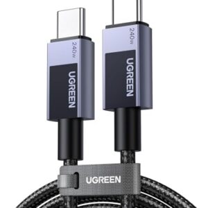 UGREEN 240W USB C Charger Cable 2M, PD 3.1 Type to Type Cable, Fast Charging USB C Cord, 480Mbps Data Transfer for iPhone 17/16, MacBook Pro M3, iPad Pro 2022/Air 5, HP EliteBook,Galaxy S25 Ultra/24