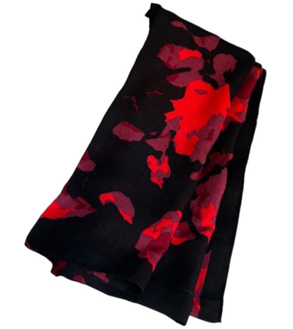 41YX0ae-AIL سكارف حجاب من مزيج القطن خفيف الوزن بطبعات ونقشات متعددة