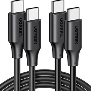 UGREEN 100W USB C Cable 2M 2Pack, 20V 5A Type Charging Cord PVC PD Fast Charge Type C Cable for iPhone 17/16 Pro Max, MacBook Air/Pro, iPad, Samsung Galaxy S25 Ultra/24/23, Pixel, Switch, USB Charger