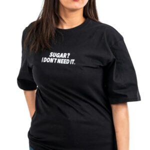 تي شيرت قطن باكمام قصيرة مطبوع عليه شوجر للنساء من موسكا