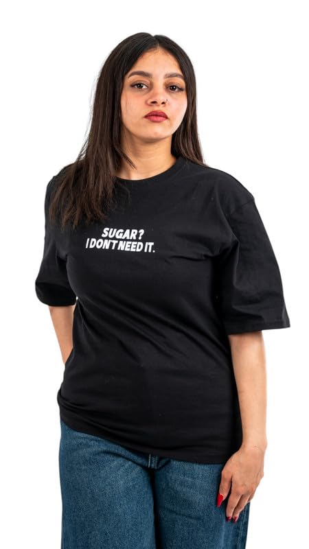 41a9hiKIa7L تي شيرت قطن باكمام قصيرة مطبوع عليه شوجر للنساء من موسكا