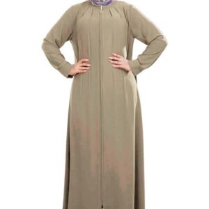 عباية حريمي بسحاب أمامي – تصميم عملي وأنيق بلمسة عصرية، خامة مريحة وأكمام طويلة GAMAL SONS FOR ABAYA GS-136-31929-Parent