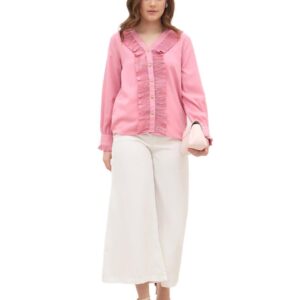 Styli Women Solid Wide Leg Culottes with Elastic Waist