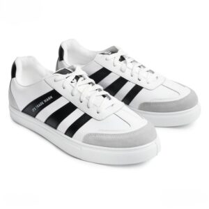 حذاء كاجوال للرجال من مواد رائعة، مطابق مع الصور، مريح للغاية وخفيف الوزن - ألوان (أبيض وأسود ورمادي) – (تصميم ماستر 4)