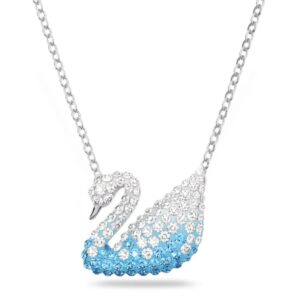 جيه روزيه قلادة بدلاية على شكل بجعة زرقاء متدرجة من سواروفسكي ايليمنتس للنساء فاشن جوليري - JR-1242