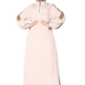 عباية إسبور كم أستك بدون طرحه الخامة كريب المقاس من XL إلي XXXXL يلبس من 60 إلي 110 كيلو للنساء , GS-1000Parent GAMAL SONS FOR ABAYA