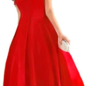 فستان حريمي بقصة جيب واسعة دون اكمام