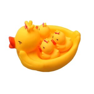 العاب بطة الاستحمام من يورفيلا، بطة مطاطية عائلية تصدر صوت صرير وبطة عائمة، لعبة ديكور حفلات استقبال المولود الجديد للاطفال الصغار الاولاد والبنات (عائلة بطة غمزة)