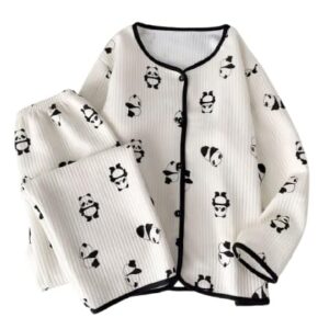 بيجامة شتوية كاجوال للنساء من قطعتين قطيفة مقاس موحد كود 9621