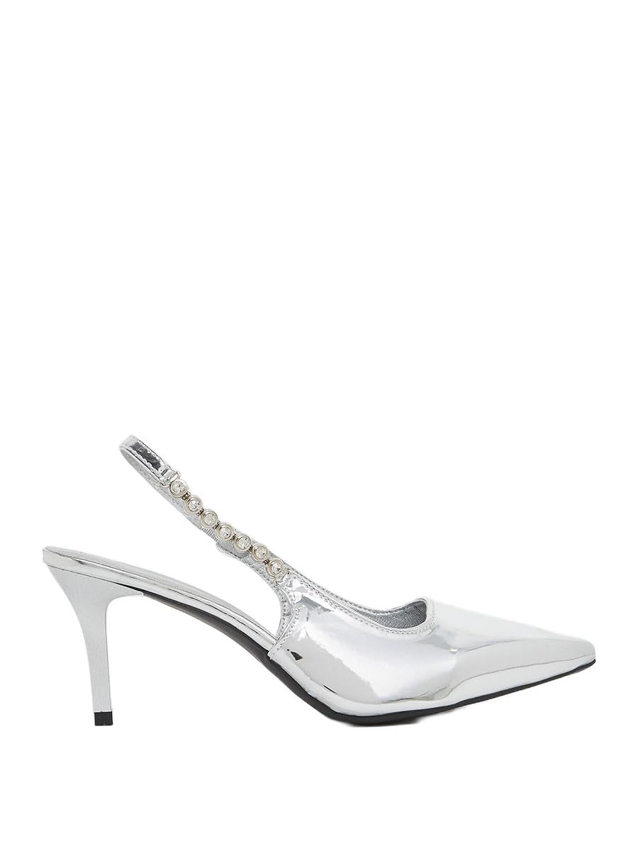 41kQ5aKwuQL صندل بكعب رفيع مزين بحزام جانبي للنساء من ستايلي