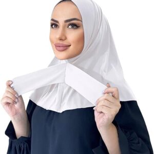 حجاب توربان فوري للنساء، يأتي مع قفل بنمط قفل بالكبس، يتميز بأنّه جيد التهوية، غطاء رأس وقبعة وشال
