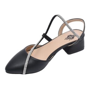 اتش ايه حذاء بكعب عالي وحزام جلد للنساء