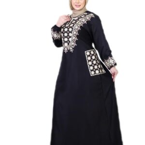 عباية نسائية من تاليا، مصنوعة من مارينا القطن، مناسبة للخروج والاستقبال، مقاس 60-110، بتصميم رسمي