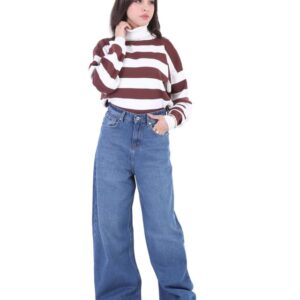 جي بي اس دينيم بنطلون جينز حريمى ميجا باجى ازرق اللون 1537