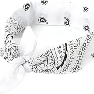 باندانا بنقشة بيزلي من البوليستر خفيفة الوزن ومزودة بمسامات للتهوية اكسسوار صيفي، سكارف بتصميم أنيق وعصري للأماكن الخارجية للرجال والنساء، أسود