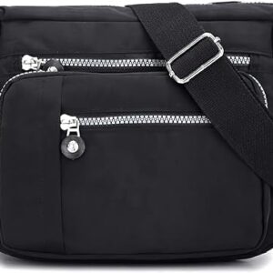 شنطة كروس بودي نايلون للنساء من نالاكال - كتف متعددة الجيوب مقاومة للماء بسحاب للسفر