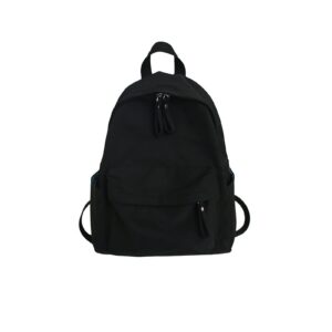 شنطة ظهر قماش مضادة للسرقة باحزمة للكتف للمدرسة للبنات من كلوت (اللون: اسود)