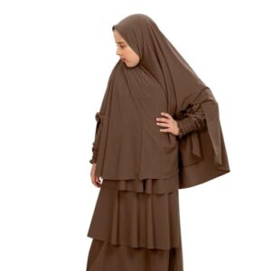 عباية بناتي الخامه فيزون بالخمار الطول 120 سم بناتي فقط GAMAL SONS FOR ABAYA GS-7017-10892Parent