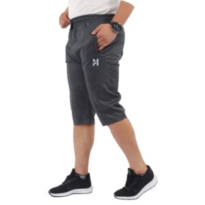 بنطلون برمودا للرجال، لون رمادي غامق