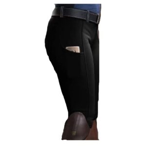 سروال ضيق عصري لركوب الخيل من ارينفو مصنوع البوليستر عالي المرونة للنساء مناسب والرياضة الضيقة لون اسود مقاس M