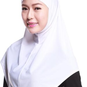 خمار نسائي جاهز قطعتين – صغير الحجم بدون دبابيس – خفيف وعملي للصلاة والمنزل – تصميم مريح ومناسب للفتيات والمحجبات