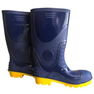 حذاء سيفتي من بلاستيك PVC من كارلوس، ازرق كحلي مع نعل اصفر، حذاء عمل كوزلوك كارلوس مقاوم للماء (45)