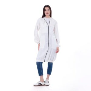 BEBO نسائي تونيك طويل سادة أكمام طويلة