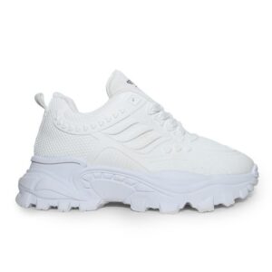 حذاء رياضي عصري موديل B6002 بنعل سميك للنساء، تصميم أساسي بسيط