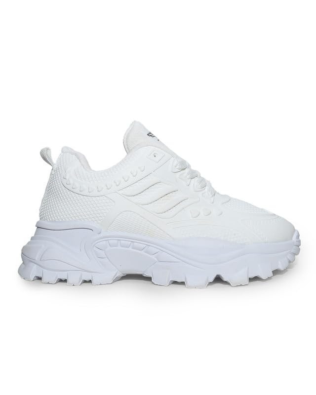 41zmzSe-0ML حذاء رياضي عصري موديل B6002 بنعل سميك للنساء، تصميم أساسي بسيط