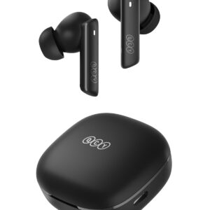 QCY MeloBuds ANC Bluetooth Earphones, Active Noise Cancelling Wireless Earbuds, Multi-mode ANC, Deep Bass, AI-Enhanced Calls, 6 Mics Anti-Wind Noise, 30H Playtime, Fast Charging, Custom EQ