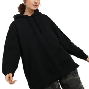 هودي طويل بكتف متدلي ومقاس كبير (اوفر سايز) للنساء من ستايلي، 7003335301