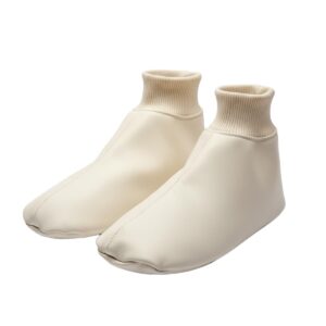 خف جلد حريمي ، شراب جلد مبطن بالفرو من الداخل ، لون بيج