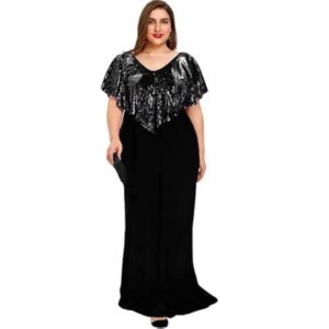 فستان سهرة طويل للنساء اسود