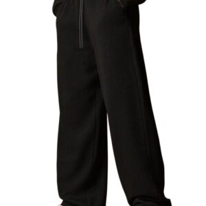 بنطلون رياضي بارجل واسعة للجنسين - فائق الاناقة ومريح للغاية ومصنوع من القطن بنسبة 100% للرجال والنساء | متوفر بالوان متعددة