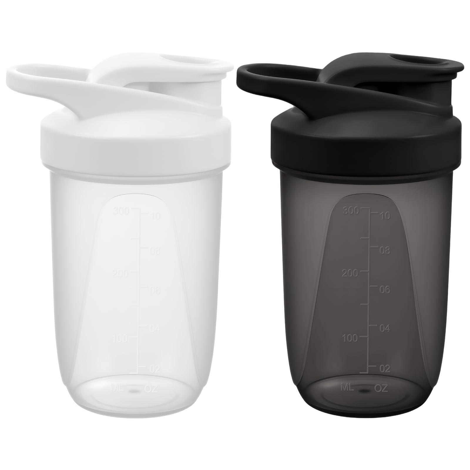510VdTB069L زجاجة خلط البروتين، حاوية خلط لصالة الالعاب الرياضية، خلاط مشروبات مكمل غذائي 400 مل لتغذية التمرين، استبدال الوجبات، السموثي، مجموعة من قطعتين باللونين الاسود والابيض