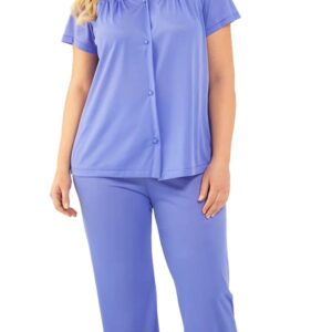 طقم بيجامة بأكمام قصيرة للنساء من اكسكويست فورم كولوراتورا، مقاس كبير، 90807 (عبوة من قطعة واحدة)