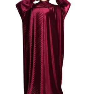 عباءة نسائية من ال حجاب فاشن، مصنوعة من المخمل، متعددة الألوان، مقاس موحد يناسب حتى 90 كجم، بتصميم كلاسيكي