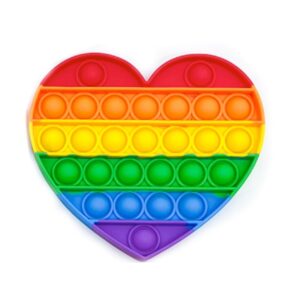 لعبة بوب ات فيدجيت على شكل قلب بألوان قوس قزح - موديل CD-03