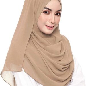 سكارف شيفون بوليفيا، وشاح حجاب ناعم خفيف الوزن بتصميم فقاعات ناعم وجيد التهوية للنساء، شال ملفوف انيق للارتداء اليومي والمناسبات الخاصة 180×70 سم