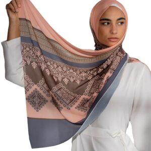 Women's Printed Chiffon Hijab Scarf – Lightweight Size 200 × 75 cm - Multicolor PT0047