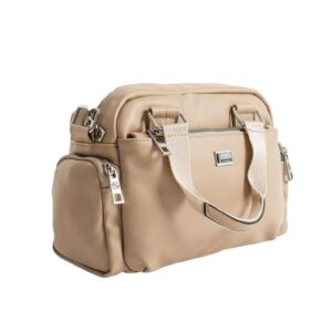 شنطة جلد نسائية متعددة السوست – ببطانة داخلية أنيقة – ألوان (أسود / كحلي / بني / بيج– تصميم عملي للخروج والسفر