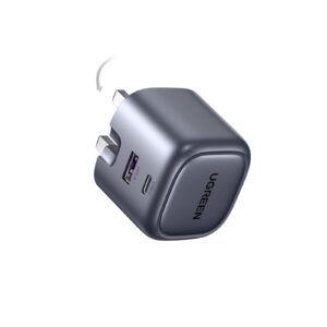 UGREEN Nexode 2 Ports 35W USB C Charger GaN Tech Foldable Fast Samsung S25U Charger iPhone 16 Pro Adapter Type C and USB A Plug, Mini Size Travel Power Adapter for iPhone 17/iPad/Samsung/Xiaomi etc