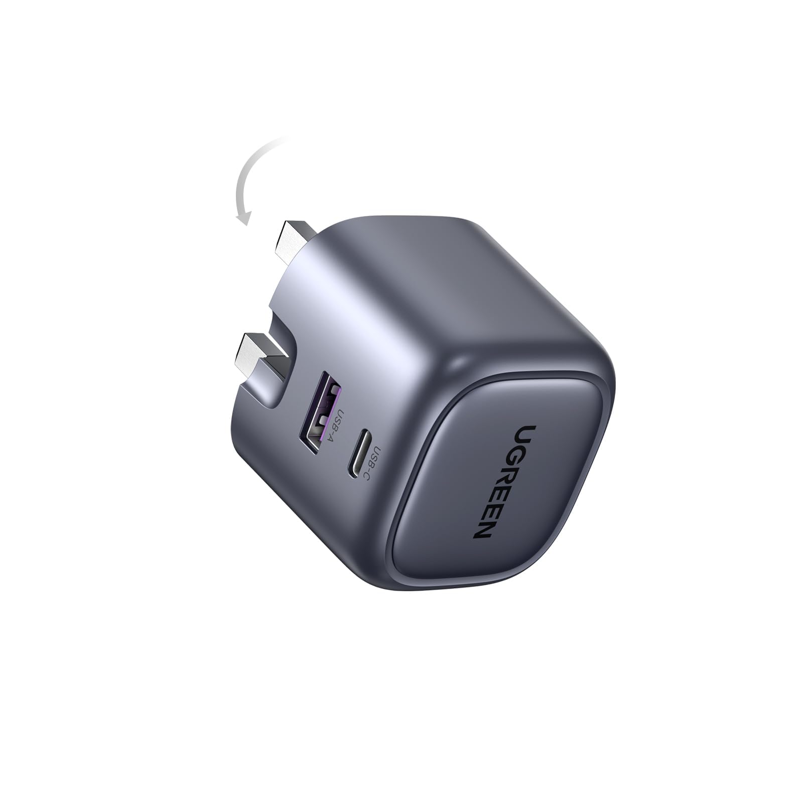516oGh5lneL UGREEN Nexode 2 Ports 35W USB C Charger GaN Tech Foldable Fast Samsung S25U Charger iPhone 16 Pro Adapter Type C and USB A Plug, Mini Size Travel Power Adapter for iPhone 17/iPad/Samsung/Xiaomi etc