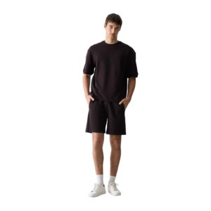 ديفاكتو شورت بقصة عادية وشورت منسوج للرجال D9769AX، بني، مقاس M