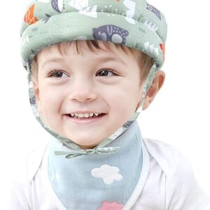 قبعة لرأس الطفل الرضيع للزحف والمشي بدون نتوءات وأغطية رأس قابلة للتعديل للاطفال (ترسل الالوان عشوائيا)