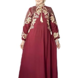 عباية نسائية من القماش البحري، متوفرة بمقاسات كبيرة ومتنوعة، بتصميم رسمي مناسب للاستقبال