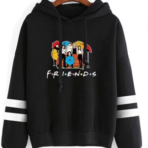 سويت شيرت بغطاء راس بطباعة مستوحاة من مسلسل فريندز للنساء من كاستويف، باكمام طويلة ورباط سحاب ويعتبر بلوفر خريفي دافئ او بلوزة كاجوال فضفاضة ويصلح كهدية للاصدقاء