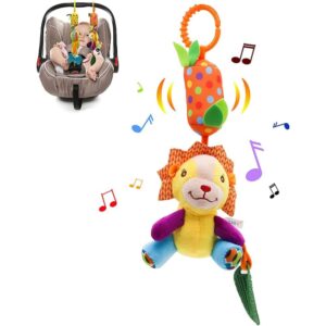 لعبة حسية موسيقية للأطفال الرضع، دمية ملونة للعربة وكرسي السيارة، مع خاصية التعليق والصوت، مناسبة من الولادة من Fantastic-Kids-Toys